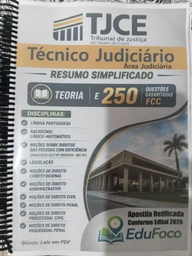 Apostila concurso TRIBUNAL DE JUSTIÇA DO CEARÁ (TJCE)