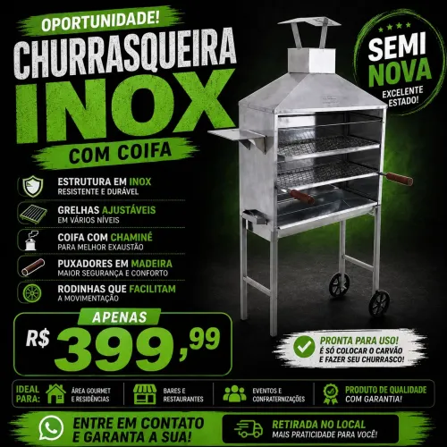 Churrasqueira Inox semi nova