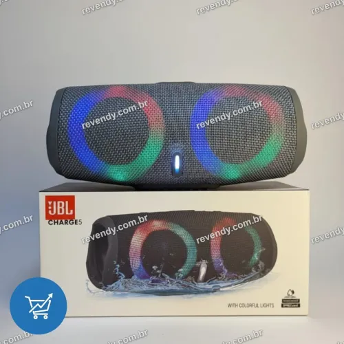 Caixa de som Bluetooth - charge 5 com led RGB e resistência a água 