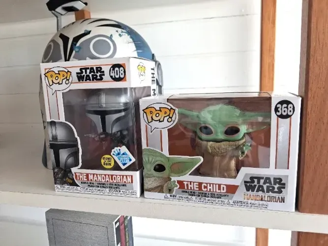 Funko Pop! Baby Yoda Grogu e Mandaloriano - Star Wars