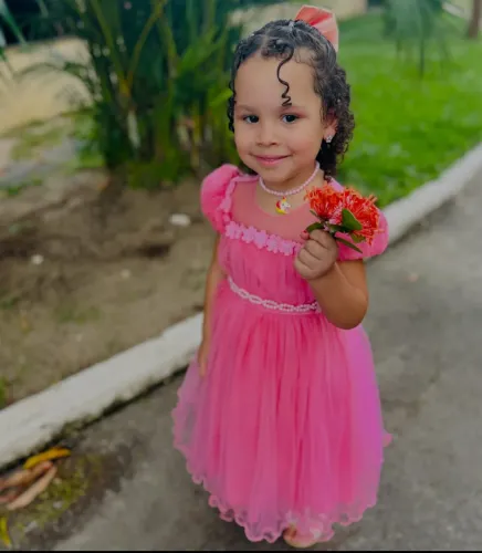 Vendo vestido de festa infantil rosa salmão 