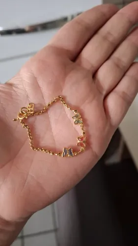 Pulseira infantil Rommel banhado ouro 18k