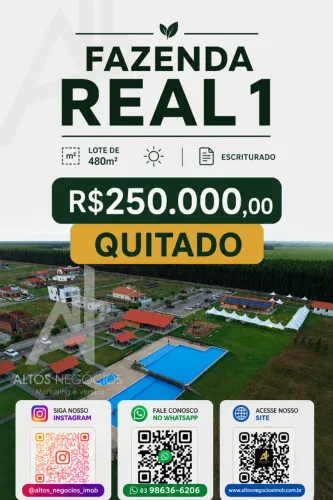 Fazenda Real 1 - Lotes com Potencial de Valorização