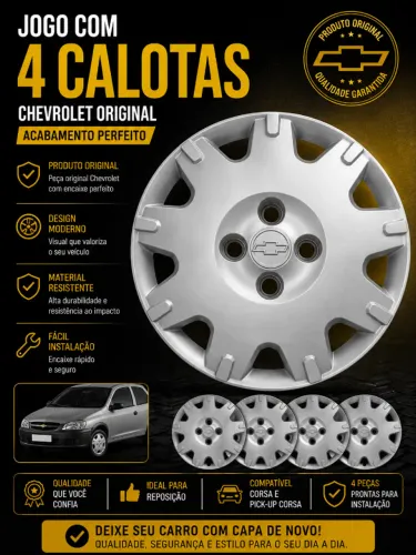 Jogo com 4 Calotas Chevrolet Original