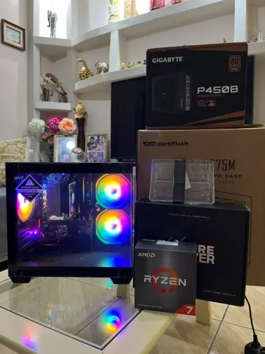 PC Gamer Ryzen 5 5600G | 16GB RAM 3200Mhz | A520M | 256GB SSD NVME (NOVO NA GARANTIA)