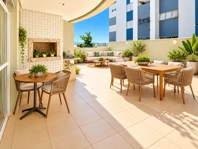 APARTAMENTO GARDEN COM 144 M², 2 DORMITÓRIOS E TERRAÇO PRIVATIVO NO BALNEÁRIO FLORIANÓPOL
