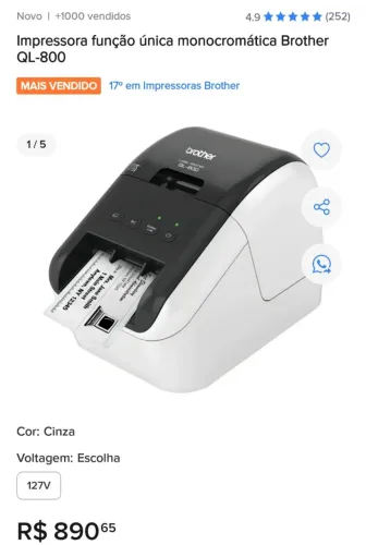 Impressora de etiquetas Brother QL-800 