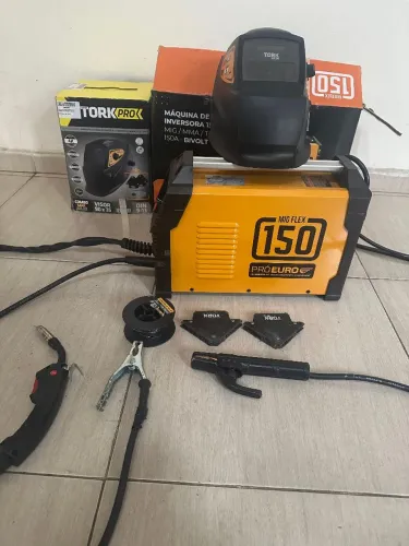 Máquina de Solda MIG Flex 150 Pró Euro + Kit Completo 