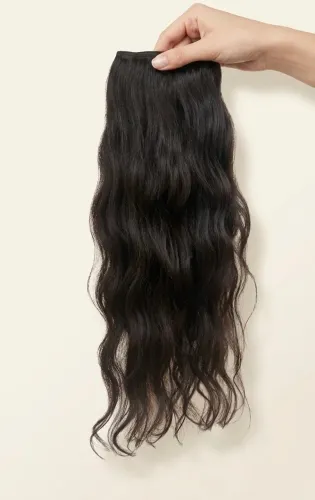 Aplique Tic Tac Cabelo Humano Virgem 55cm