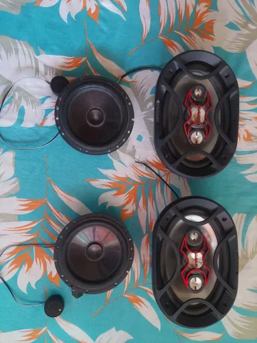 Par de Alto-Falantes 6x9 Bravox + Kit 2 Vias (Alto-Falantes de Porta e Tweeters)