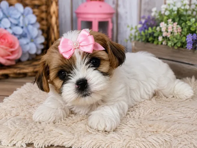 Lindinha filhote de lhasa apso fêmea 
