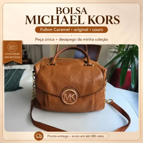 Bolsa Maichael Kors Fulton Caramel original , peça selecionada
