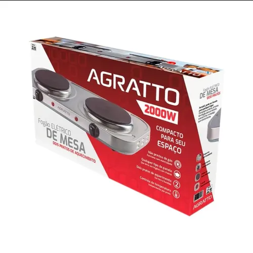 Fogão elétrico 2 bocas 2000W 220V