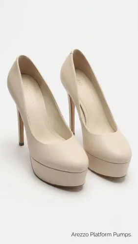 Sapato Scarpin Arezzo Meia Pata Couro Nappa Branco - Perfeito para Noivas/Festas - Tam 35