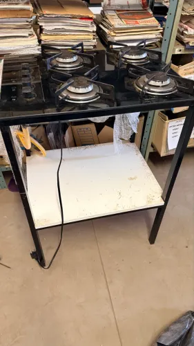 Fogão coock top 4 bocas com suporte