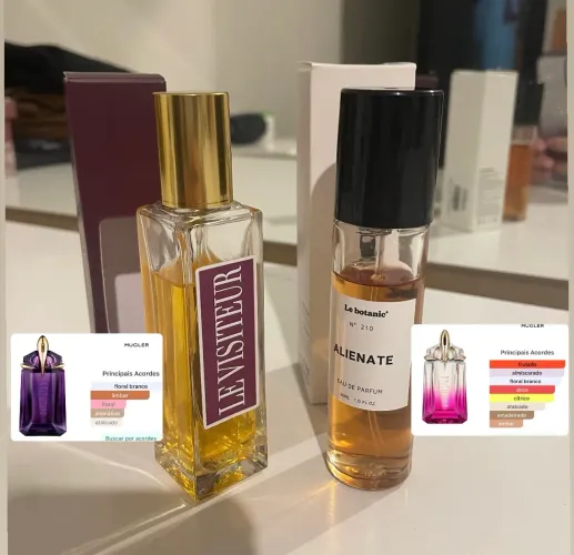 2 perfumes inspirados no alien mugler e alien pulp, 30ml cada
