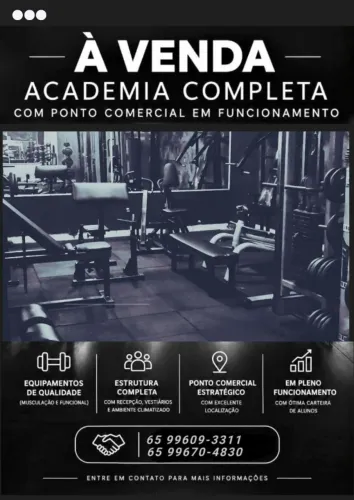 ? Academia Completa a Venda (Em pleno funcionamento) R$160mil..
