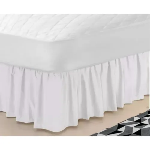 Saia para cama box casal tamanho queen Tamanho 1,98m x 1,58m x 34cm