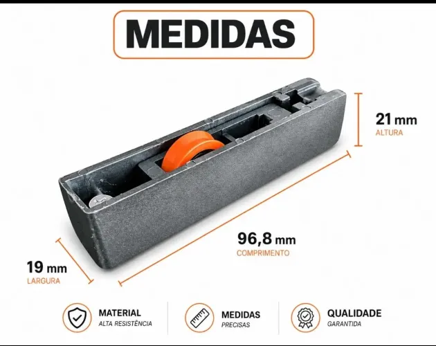 Roldana 440 linha suprema, Com rolamento regulável kit com 5 unidades 