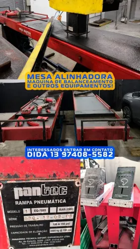 Rampa alinhadora e máquina balanceadora 