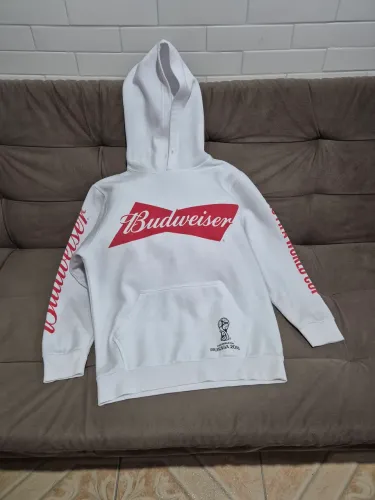 blusa de moletom budweiser fifa 2018 branca