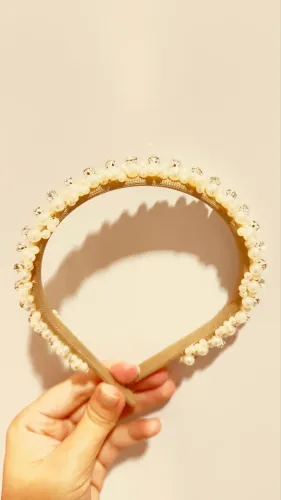 Tiara de Pérolas para Cabelo