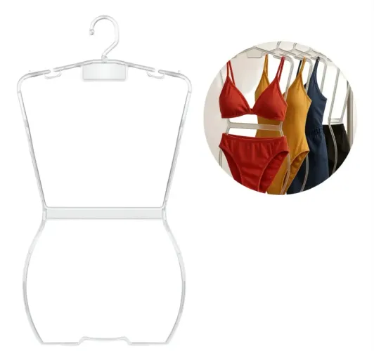 20 Cabide Corpo Silhueta Adulto Acrílico Transparente