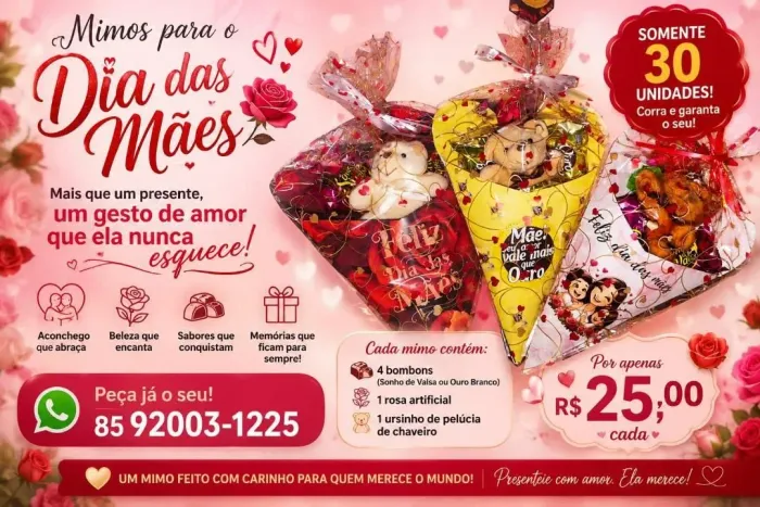 Mimos personalizados para o dia das mães 
