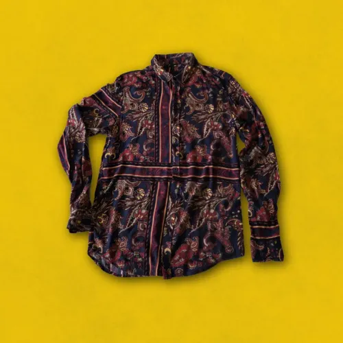 Camisa Paisley Estampa Indiana mrp 100% Viscose