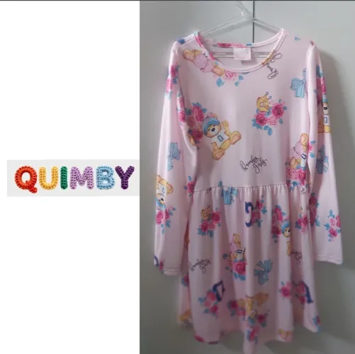 Vestido menina rosa 8 anos