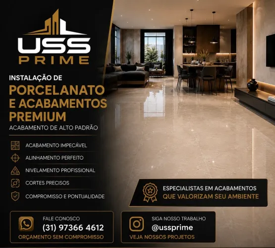 Instalação de Porcelanato e Acabamentos Premium