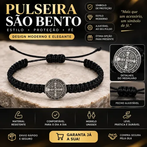 PULSEIRA SÃO BENTO - ESTILO, FÉ E PROTEÇÃO
