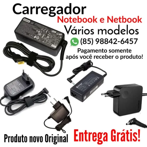Vários modelos carregador e fonte para notebook Netbook entrega Grátis