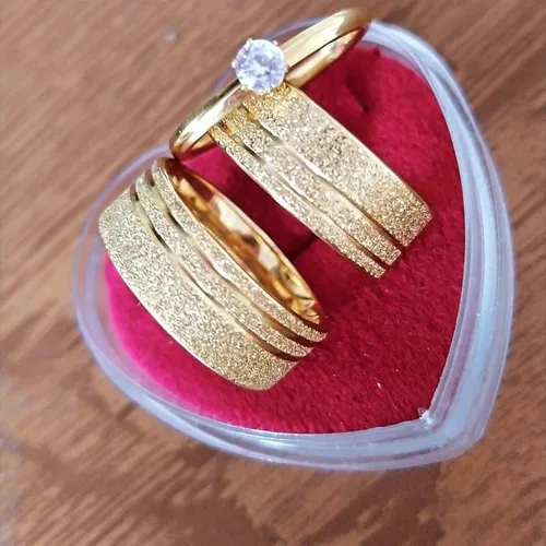 Par de aliança antialérgico 