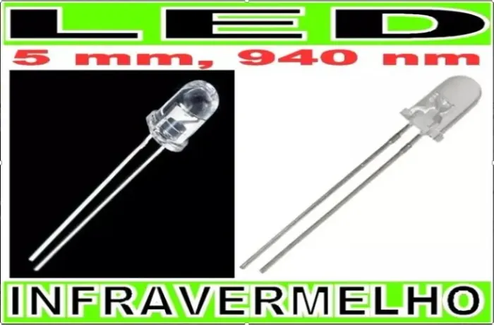 Led 940nm 5mm Infravermelho Ir Alta Potência Arduino Automação Robotica COD-CP240