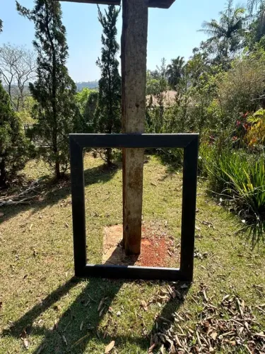 Quadro fotos Moldura preta de plástico para fotos, eventos, decoração de casamentos