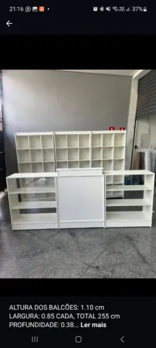 BALCÃO+ PRATELEIRAS MDF ADEGA, LOJA 