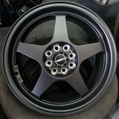 Jogo de rodas novas aro 16 4x100/4x108 esportivas Rodera Evo - Preto fosco