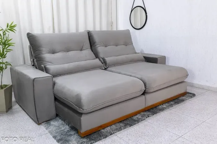 Sofá Retrátil Reclinável Sparta 2.50m D33 e Molas Ensacadas rf6