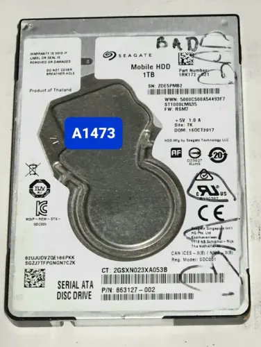 Placa HD 1 Tb St1000lm035 - Fw: Rsm7 - Cod: A1473