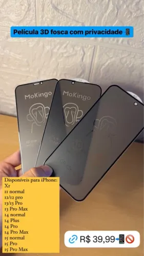 película fosca privacidade para iPhone