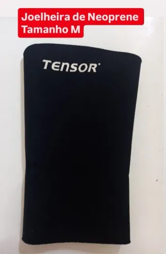 Joelheira de Compressão - Neoprene Tensor Preta Tamanho M Unissex Estabilização Suave