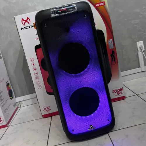 Caixa de Som Bluetooth Torre 2 alto falante de 10? Potente Com Microfone MOX MO-S860