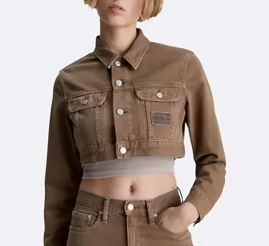 Jaqueta Jeans Cropped Calvin Klein