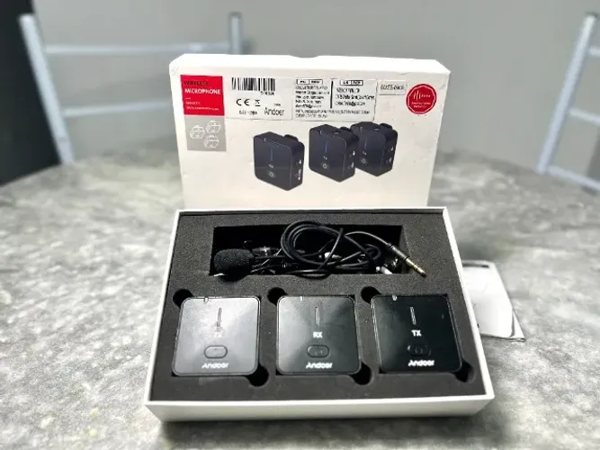 Microfone Lapela sem fio ANDOER MX5S