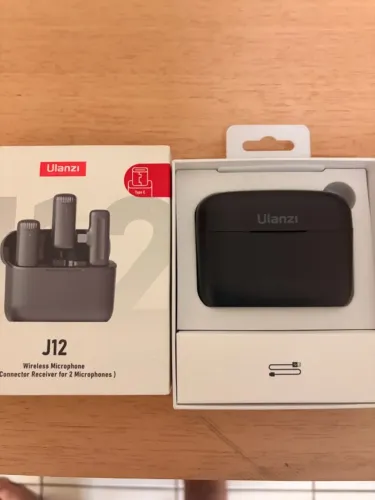 Microfone Sem Fio Ulanzi J12 P/ Android Tipo C - 2 Mics