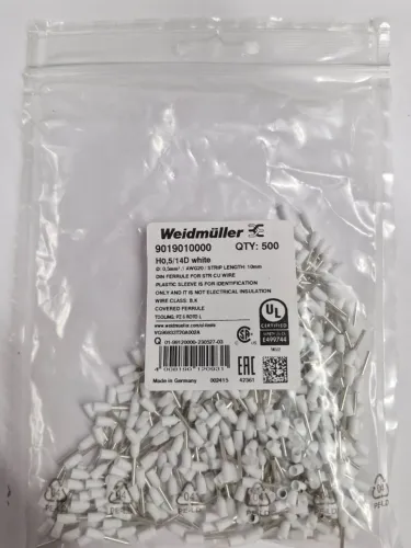 Terminal para cabos 0,5mm² - cód *0 - Weidmüller