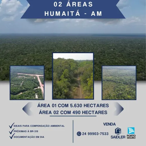 Áreas em Humaitá AM, 6.120 hectares