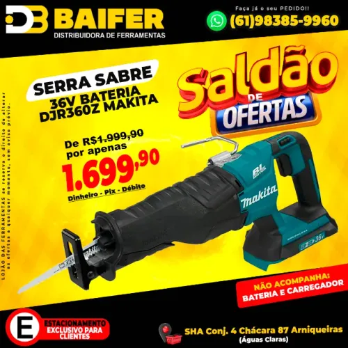 Serra Sabre 36v Bateria Djr360z Makita