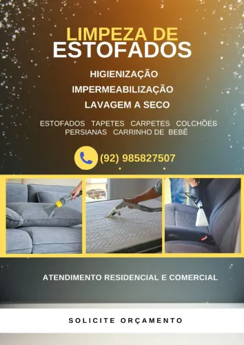 Higienização e limpeza de estofados
